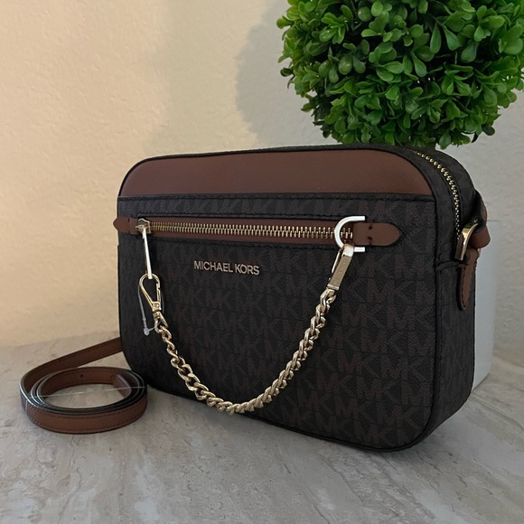 New , Authentic Michael Kors brown jet set Crossbody bag - Picture 3 of 15